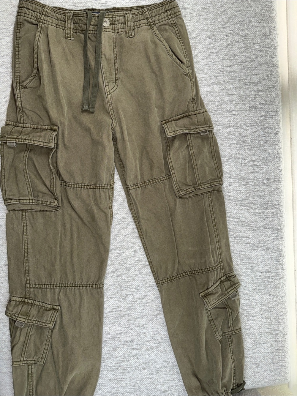 Aeropostale Women Olive Cargo Pants - Casual Utility Style Size XS